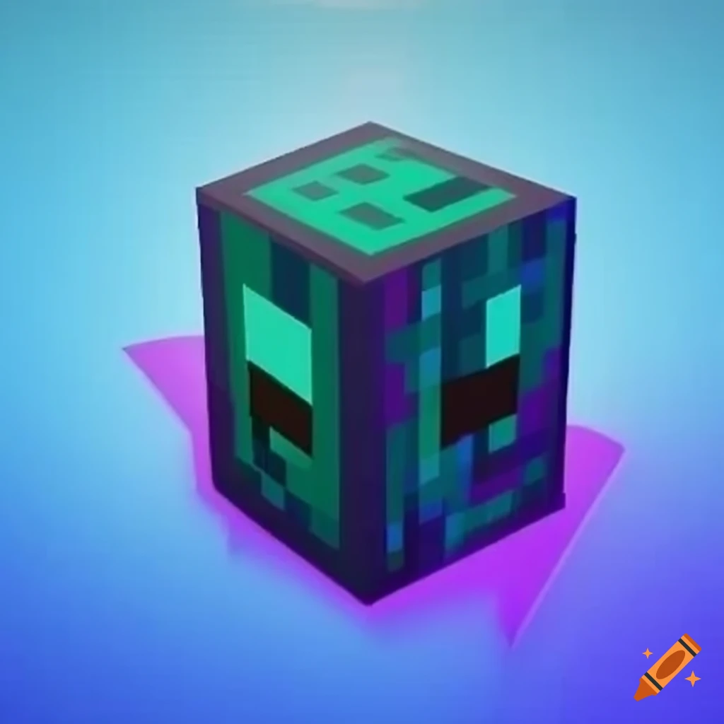 Create a poster in minecraft block style with the word minecraft