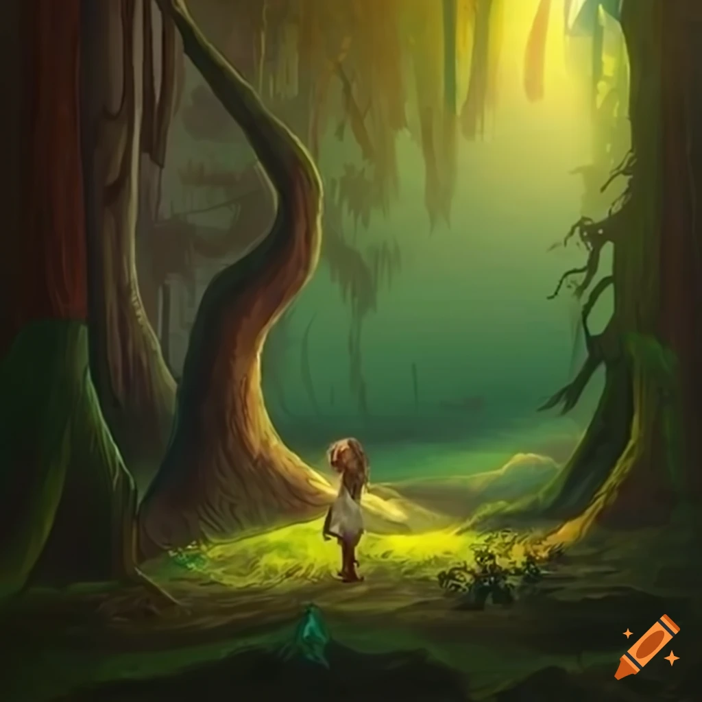 Book Cover Of the Mysterious Heirloom With A Forest And Protagonist Book Cover Of the Mysterious Heirloom With A Forest And Protagonist
