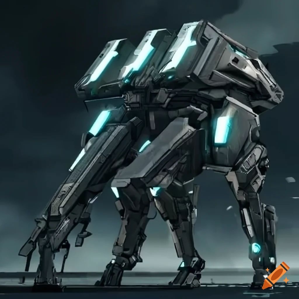 Futuristic armored core with stealth capabilities