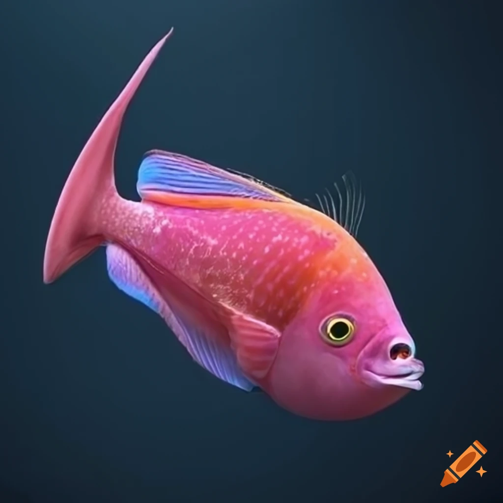 Pink fish on Craiyon