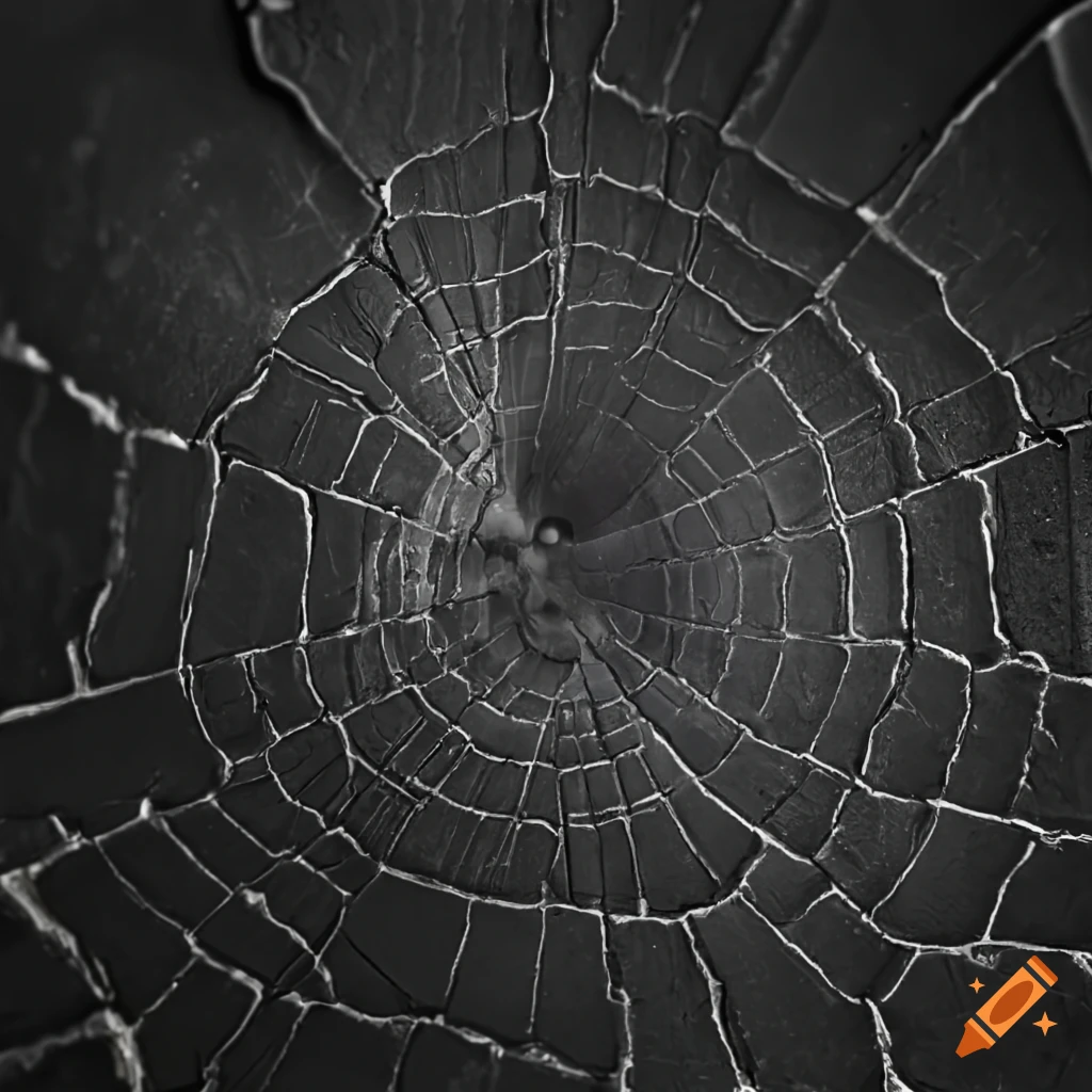 Radial ground crack texture on Craiyon