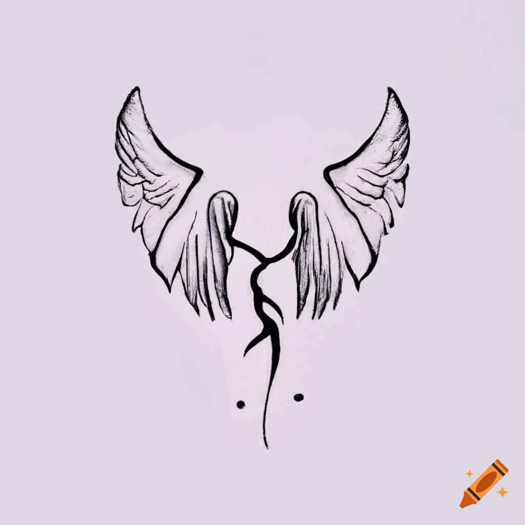 Fallen angel near the grave tattoo idea | TattoosAI