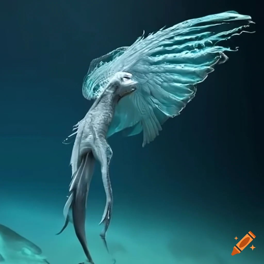 Water creature with winglike formations