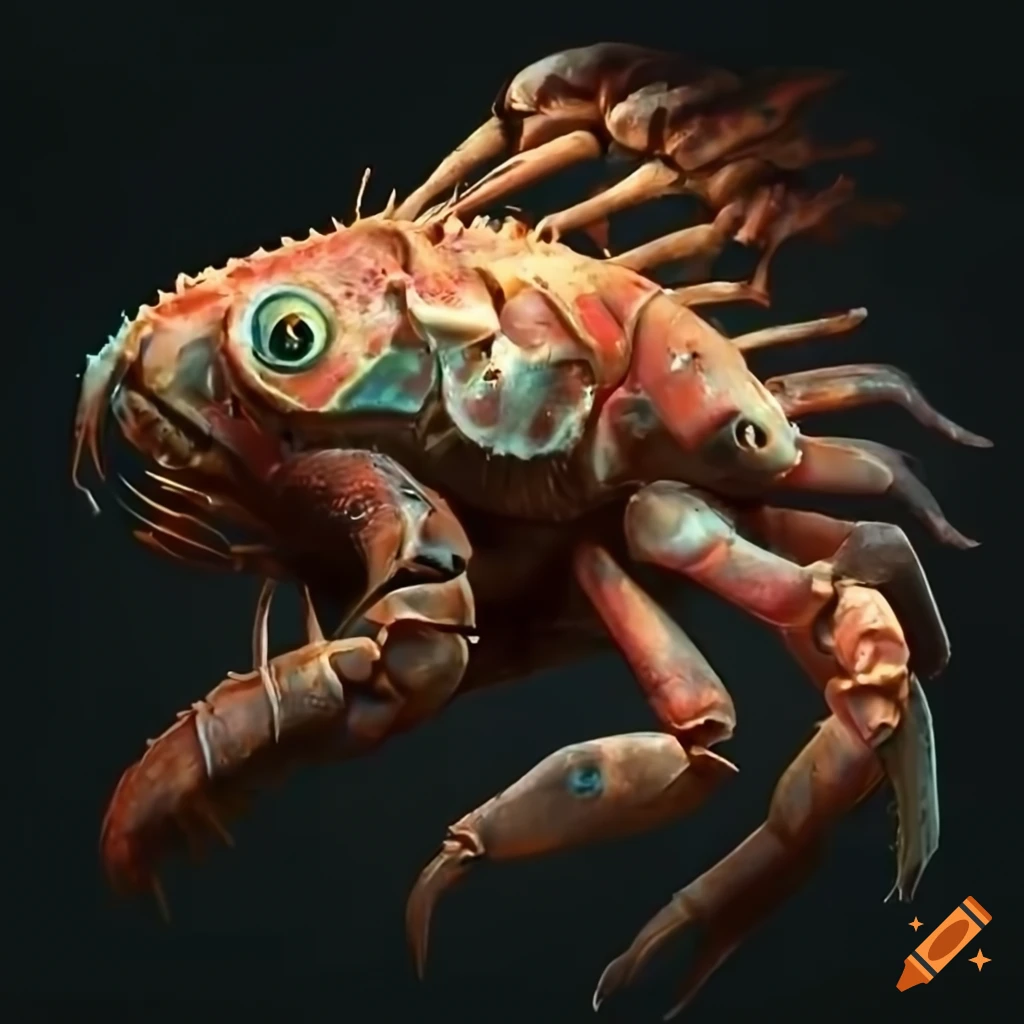 Image of a mutant crabfish on Craiyon