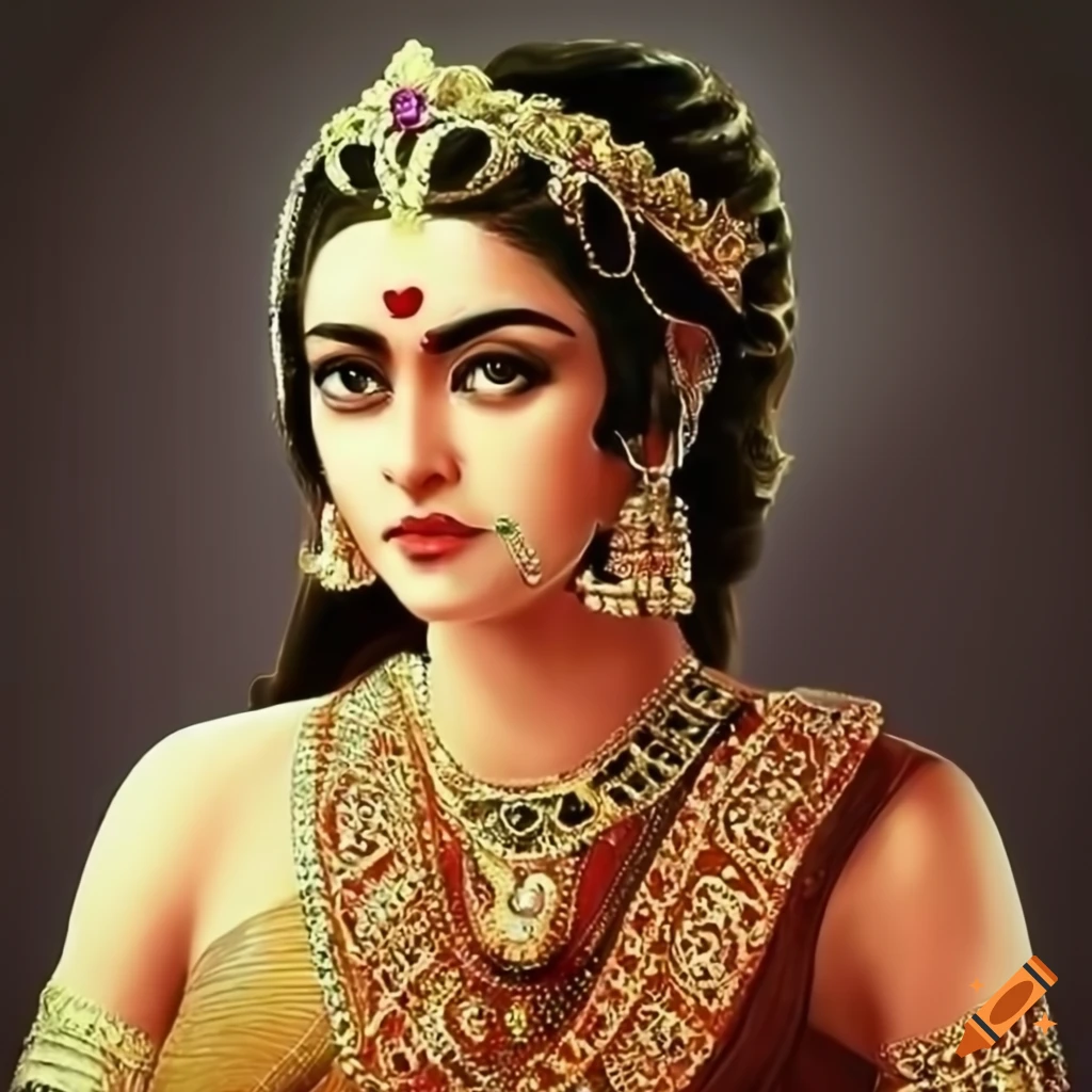 Portrait Of An Ancient Indian Queen On Craiyon