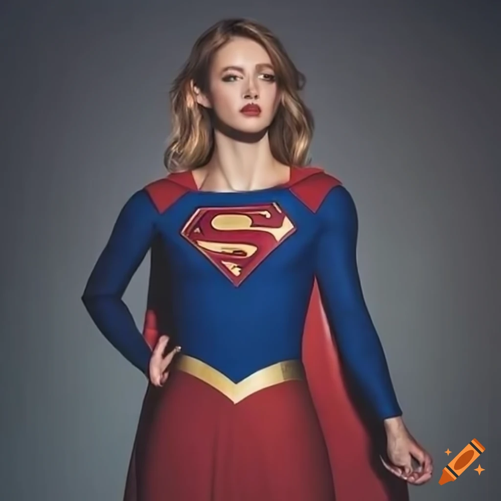 Photoshoot of a supergirl on Craiyon