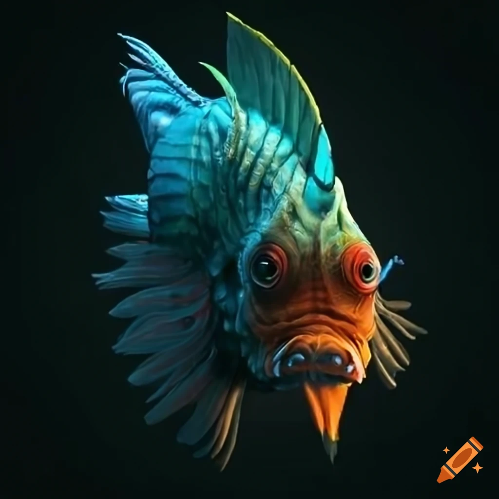 Illustration of a fishdragon