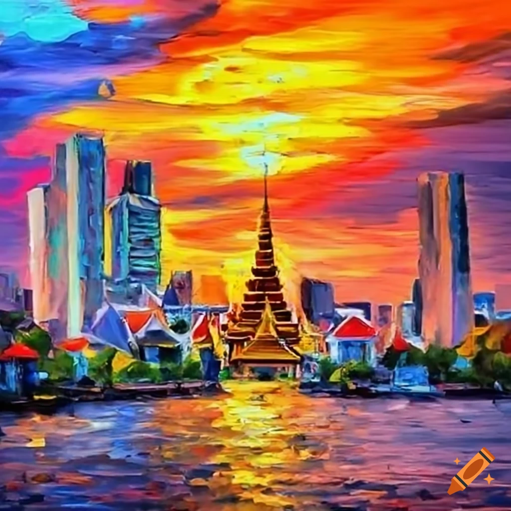 View Of Bangkok Skyline In Thailand View Of Bangkok Skyline In Thailand