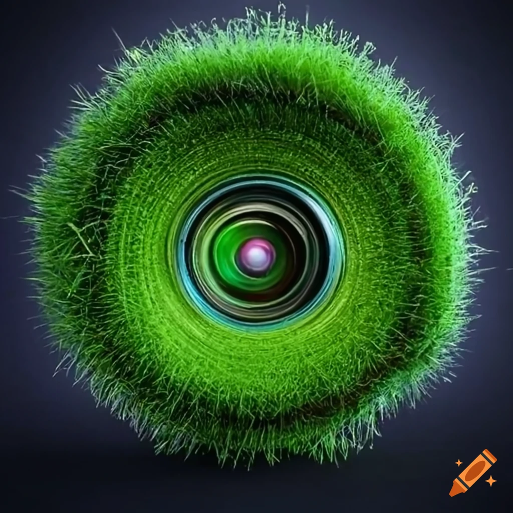 eco-friendly can with grass inside