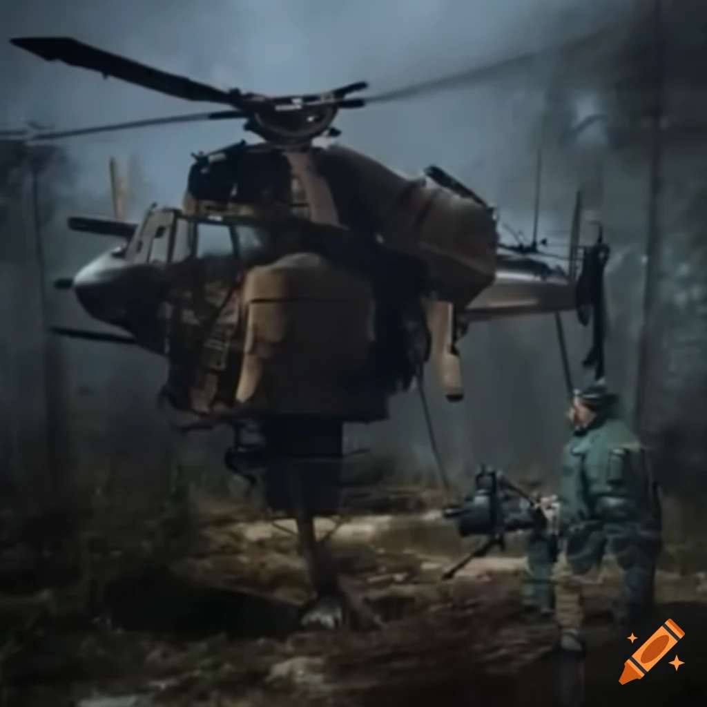 futuristic military helicopter