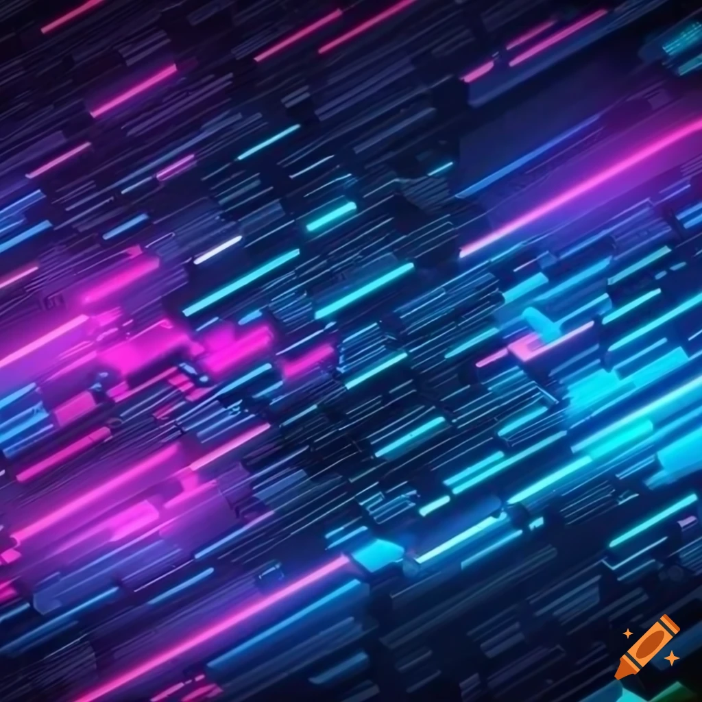 abstract digital wallpaper with tech elements