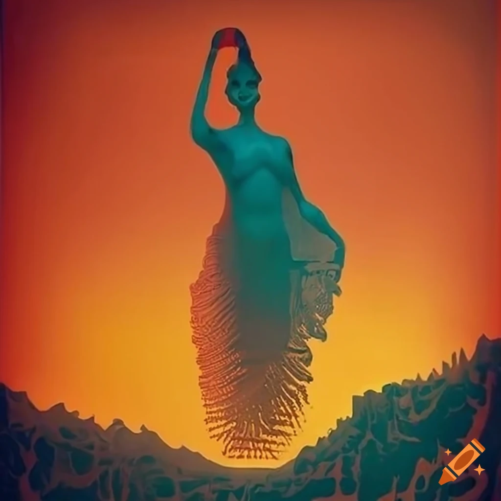 'propaganda posters'style artwork with vibrant details