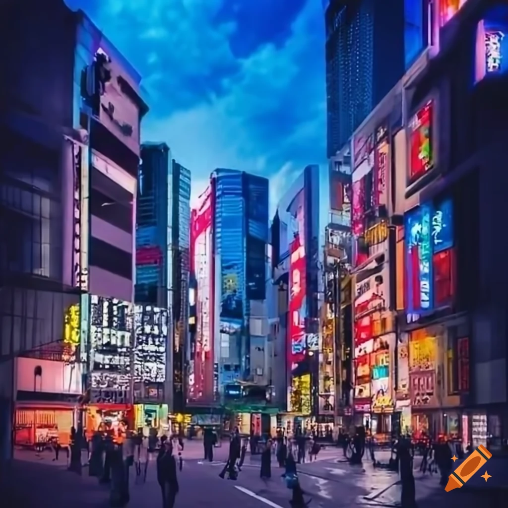 Front view of shibuya crossing in japan on craiyon