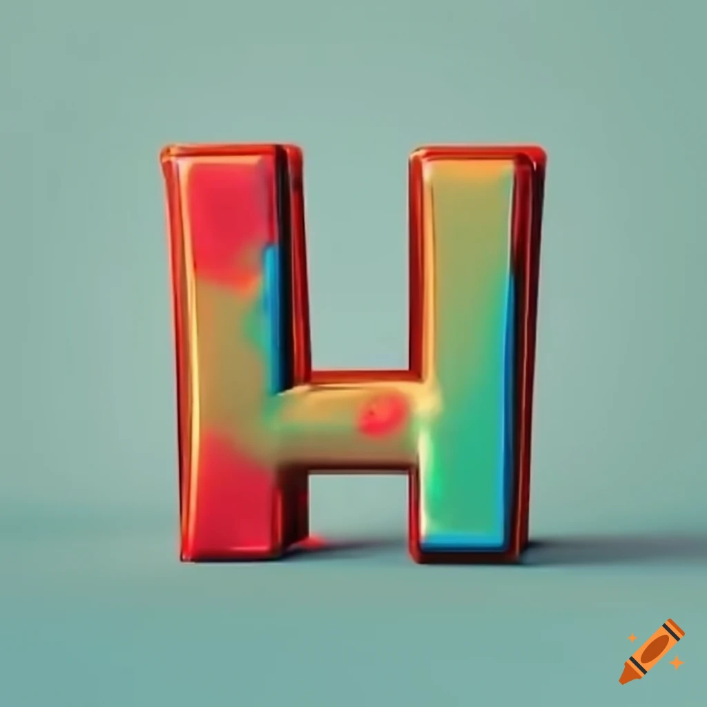 typography of the letter H