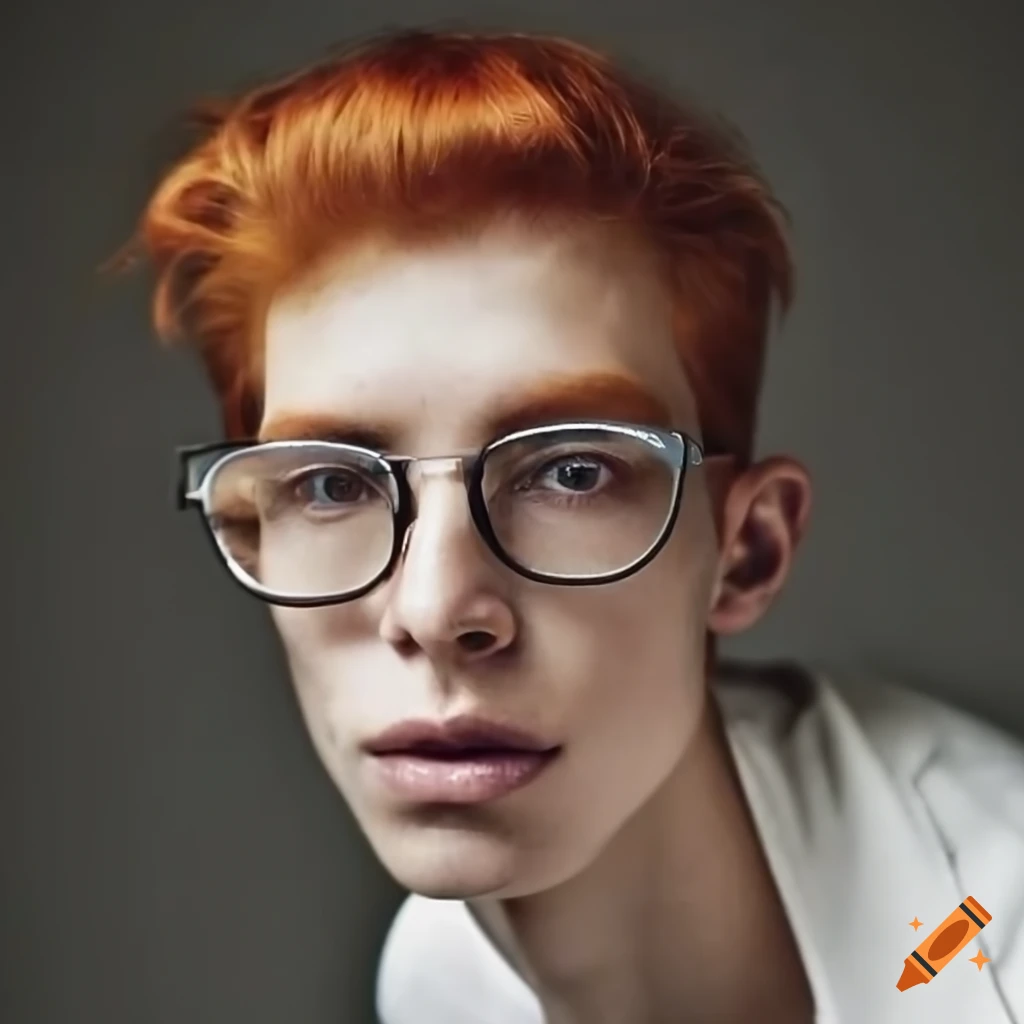 Portrait of a tall australian man with copper hair and heterochromia on ...