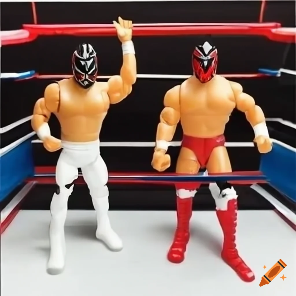 Wwe wrestler action figures on Craiyon