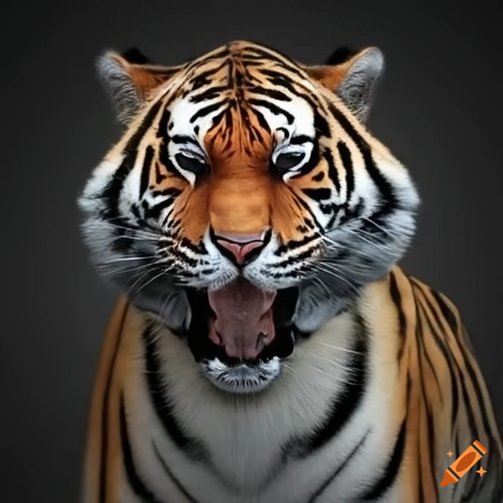 Close-up of a powerful tiger