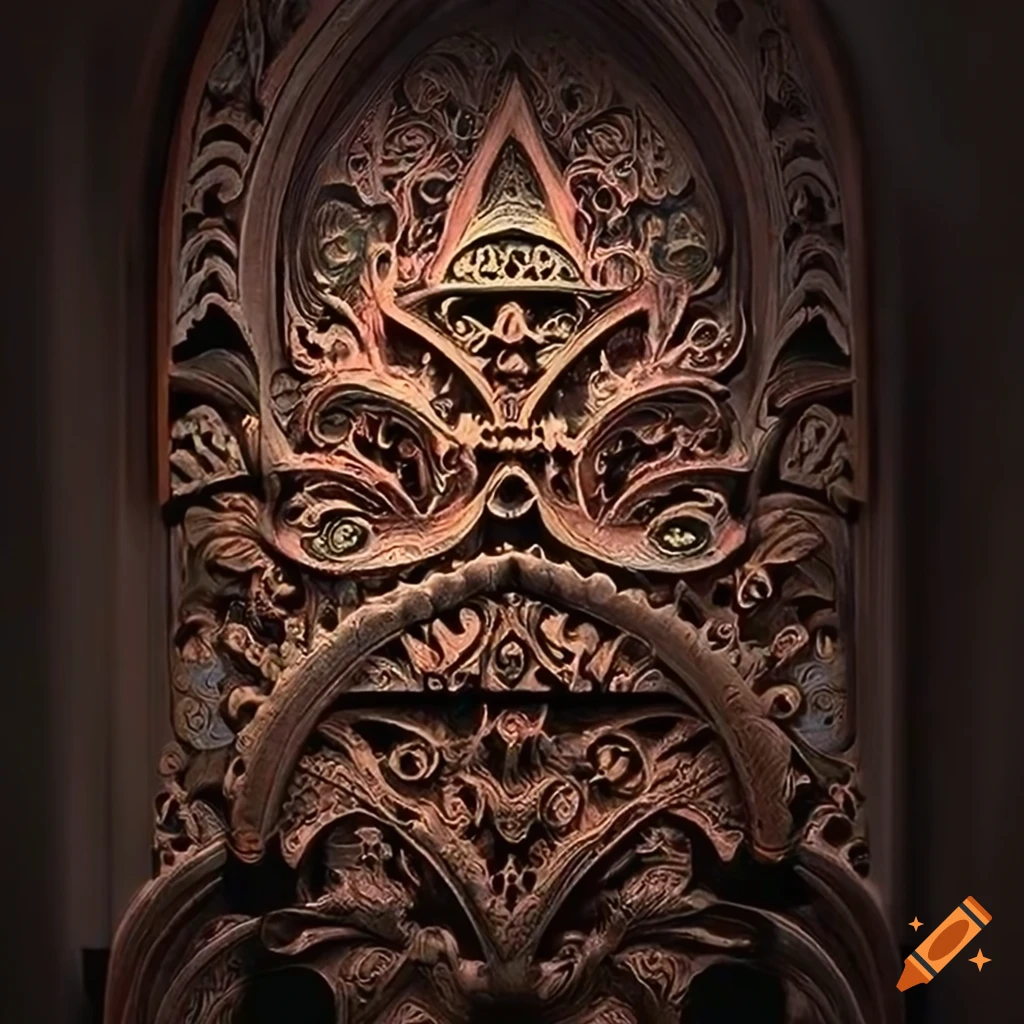 stunning carved moth artwork with fine details