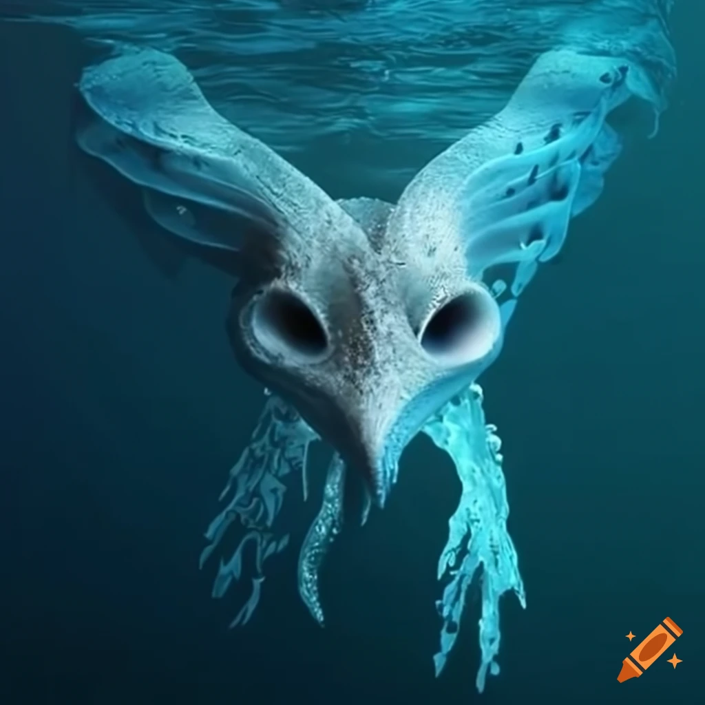 Water creature with winglike formations