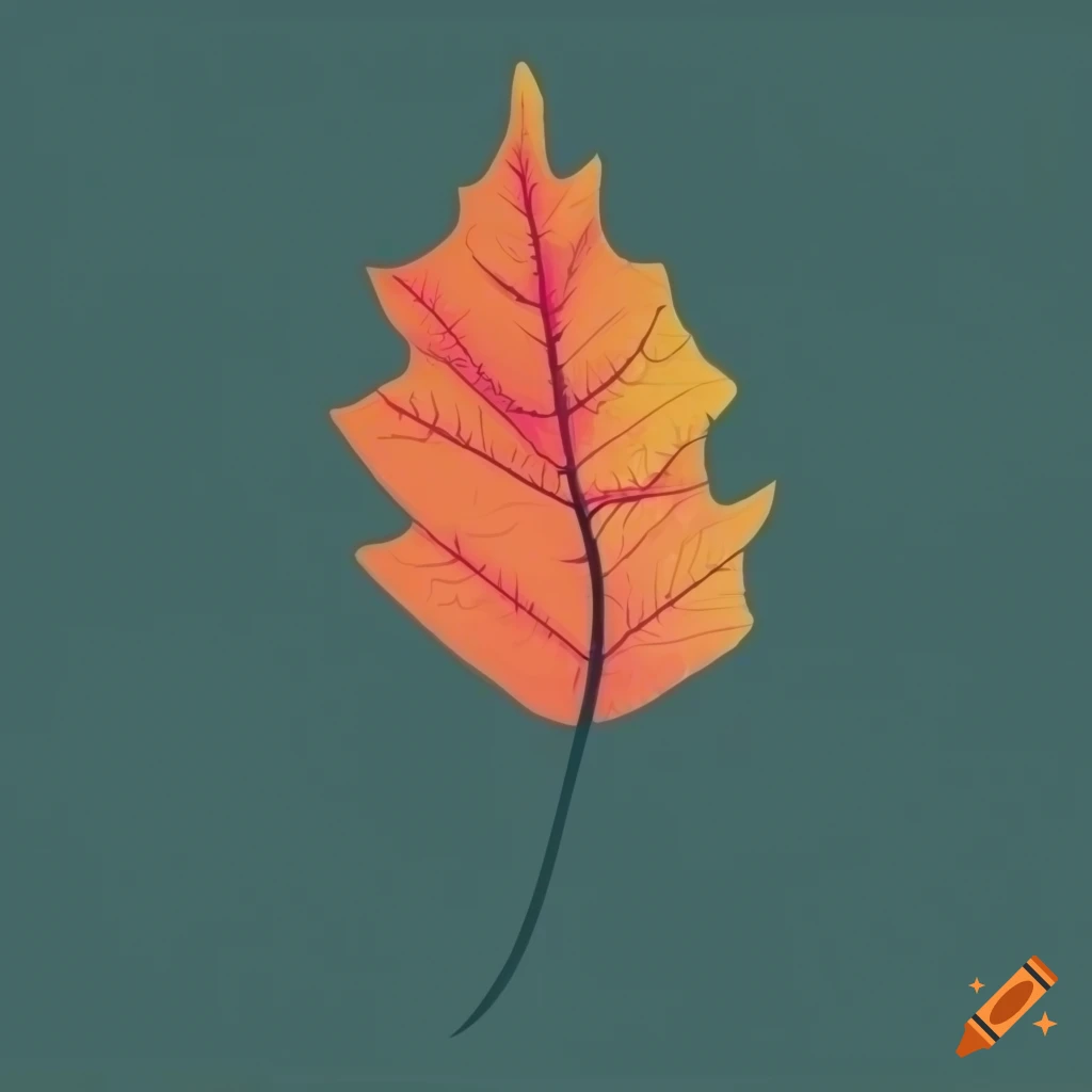 stylized vector of an autumn leaf