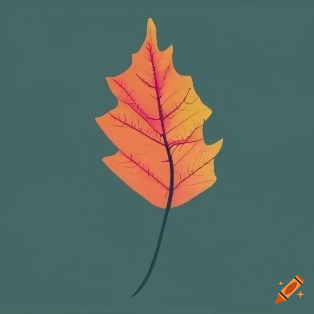 Stylized vector of an autumn leaf