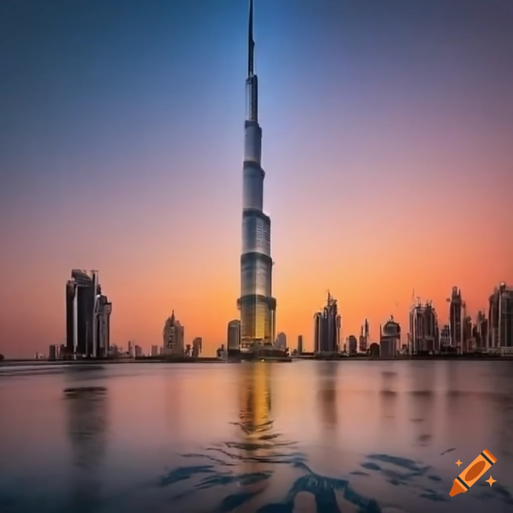 Vibrant Daytime View Of Burj Khalifa In Dubai On Craiyon