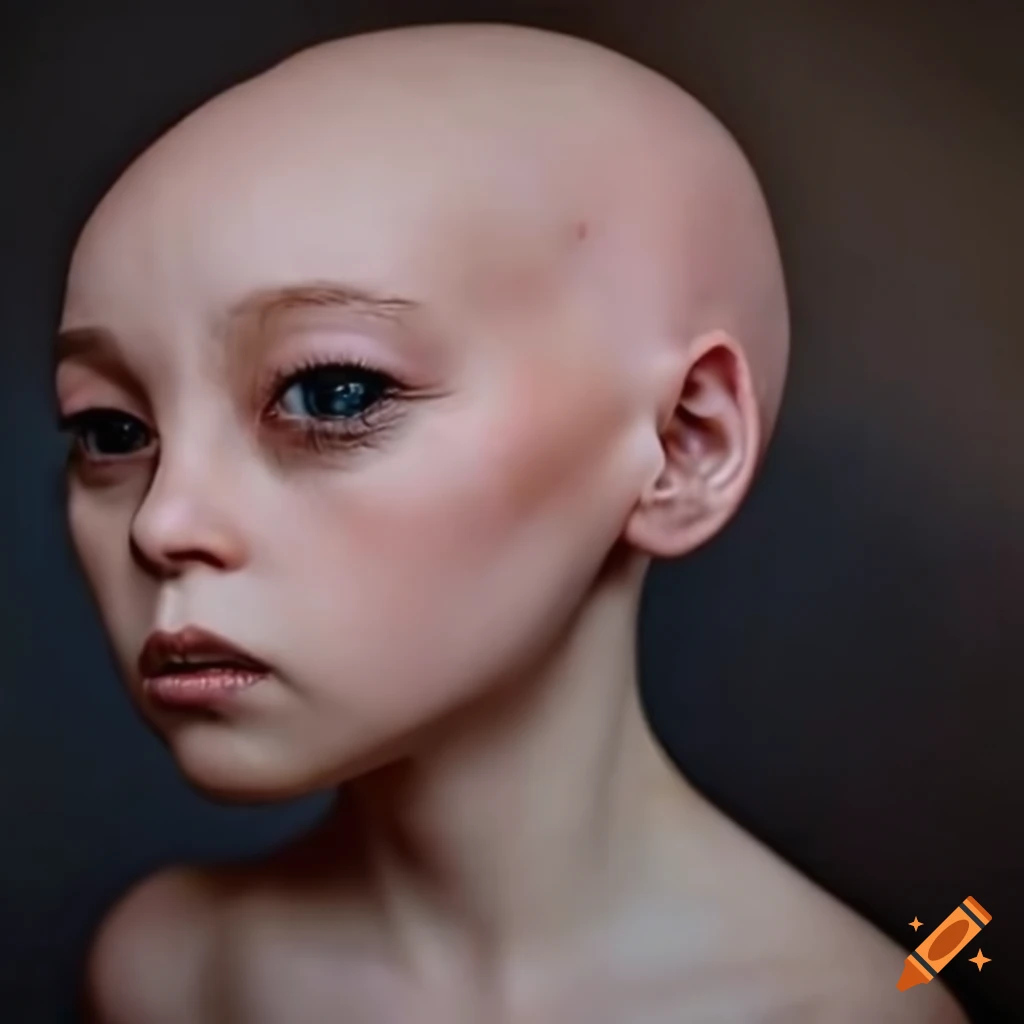 Image Of A Bald Hairless Alien Girl 8519