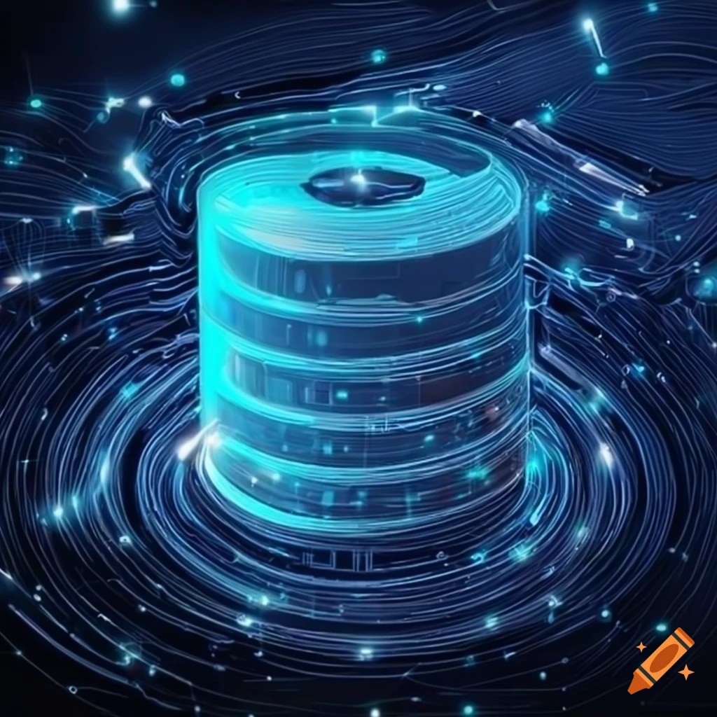 Futuristic illustration of a trustworthy AI graph database on Craiyon