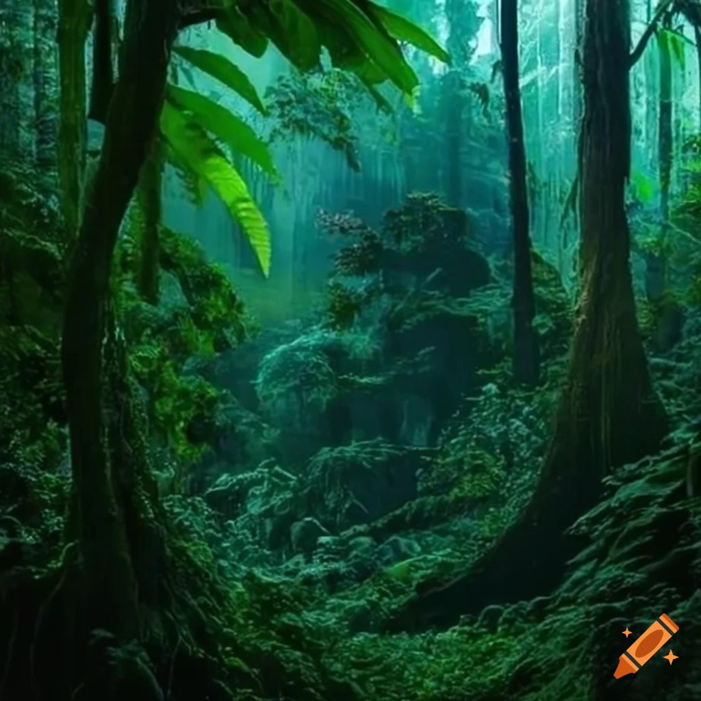 Hard Working Farmer Tending Field In Heavy Rain In A Forest Setting On 
