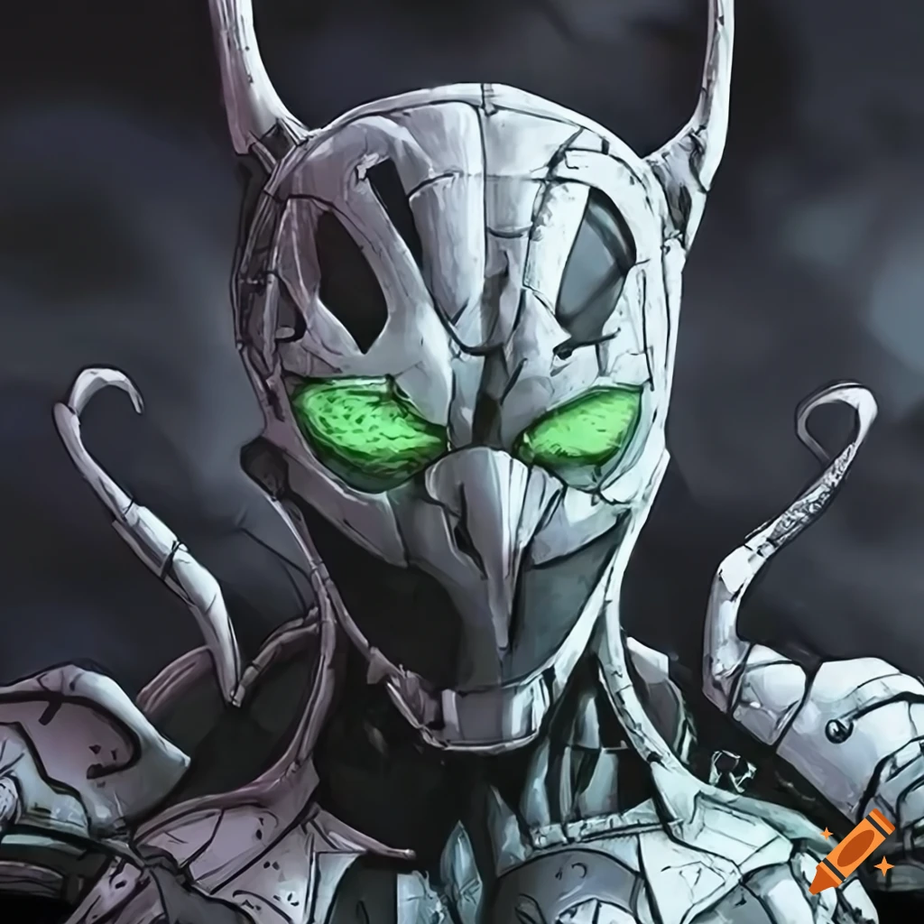 cyborg superhero in gray steel armor