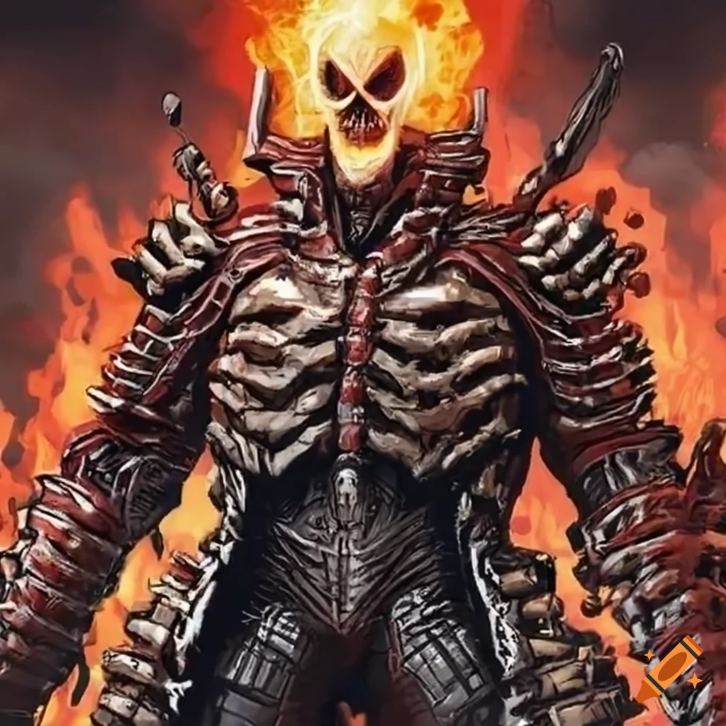 Image of ghost rider and lord zedd on Craiyon