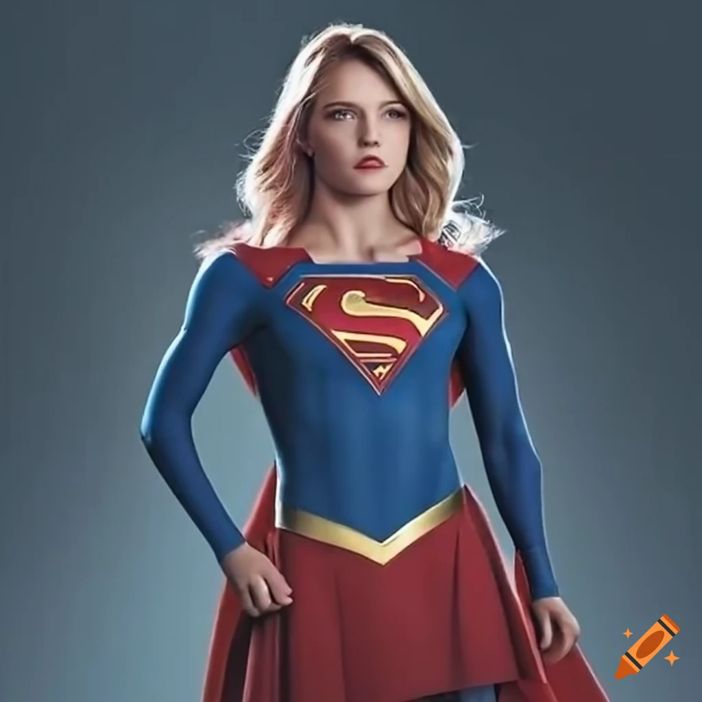 Photoshoot of a supergirl on Craiyon