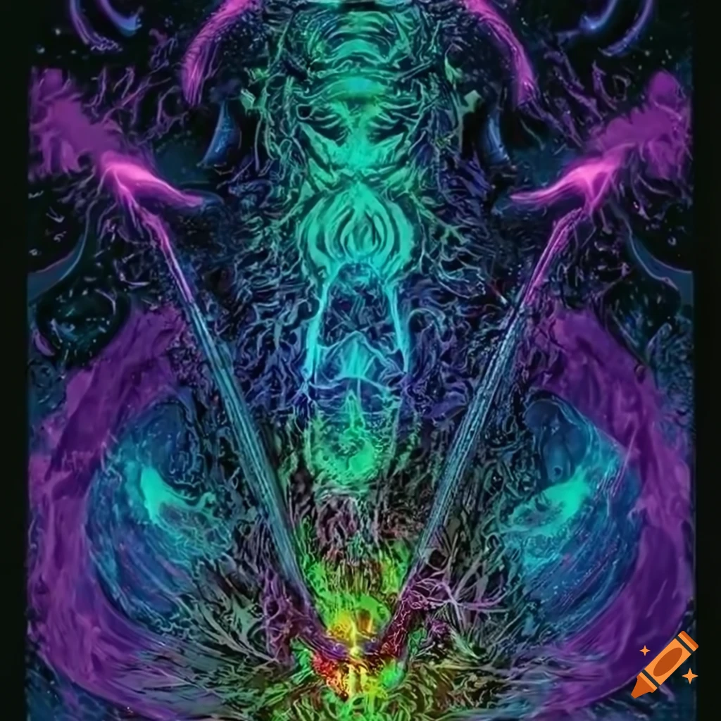 cosmic horror book cover with toxic swirls