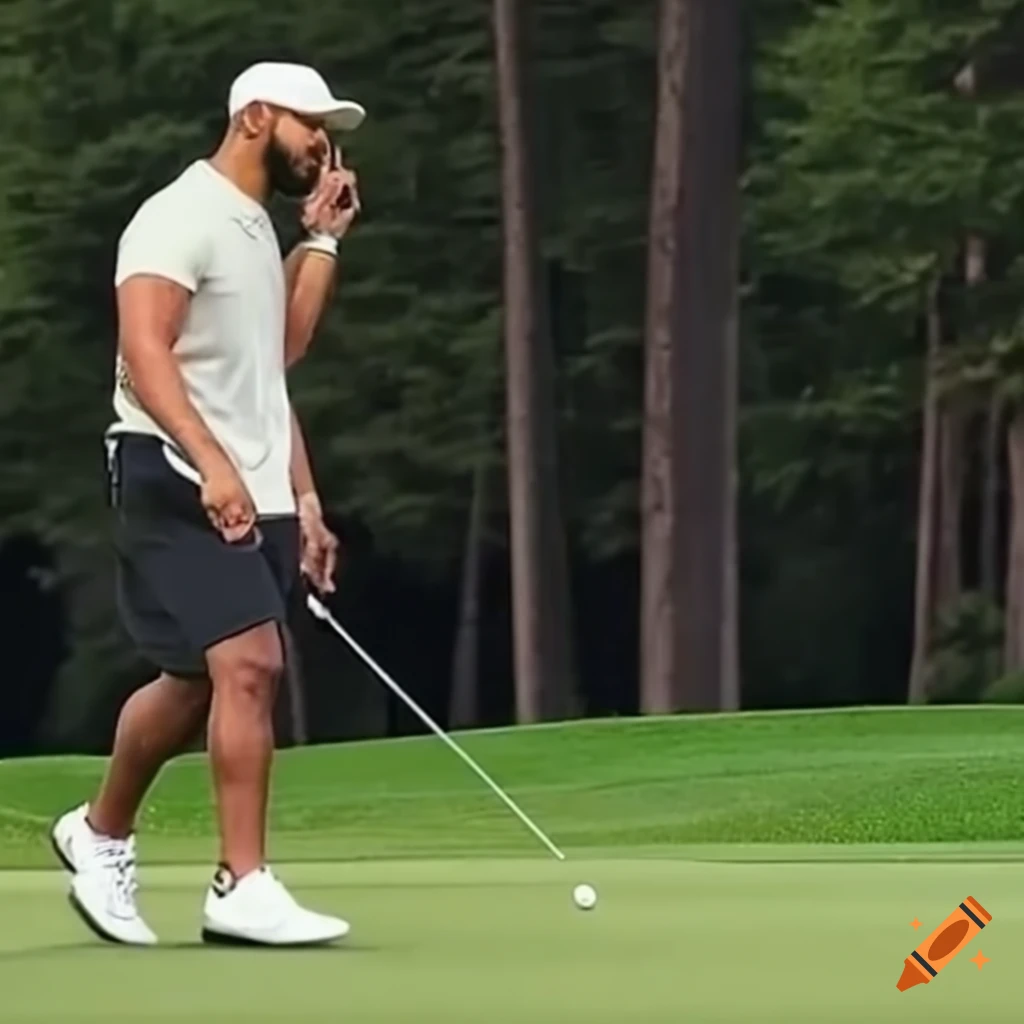 Drake playing golf on Craiyon