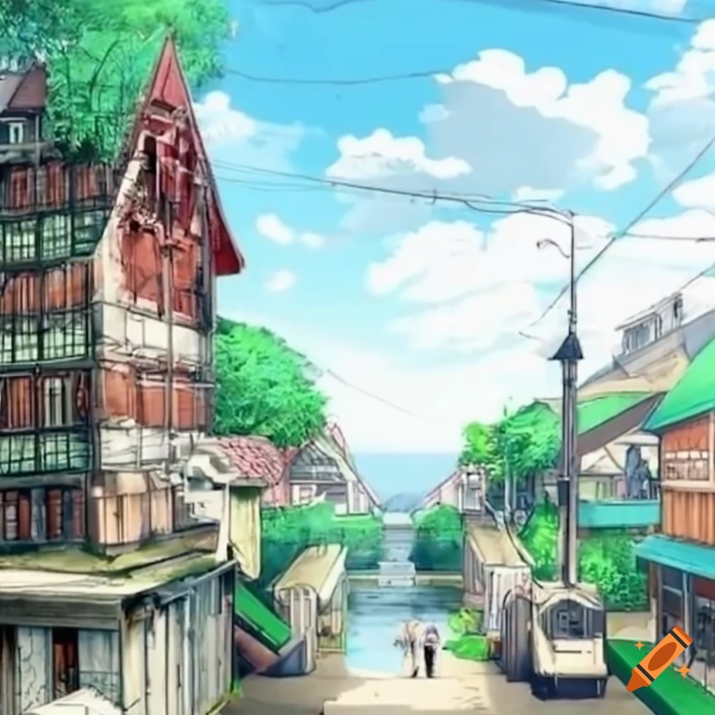 Rural Malaysian Village, Anime scenery concept art by | Stable Diffusion