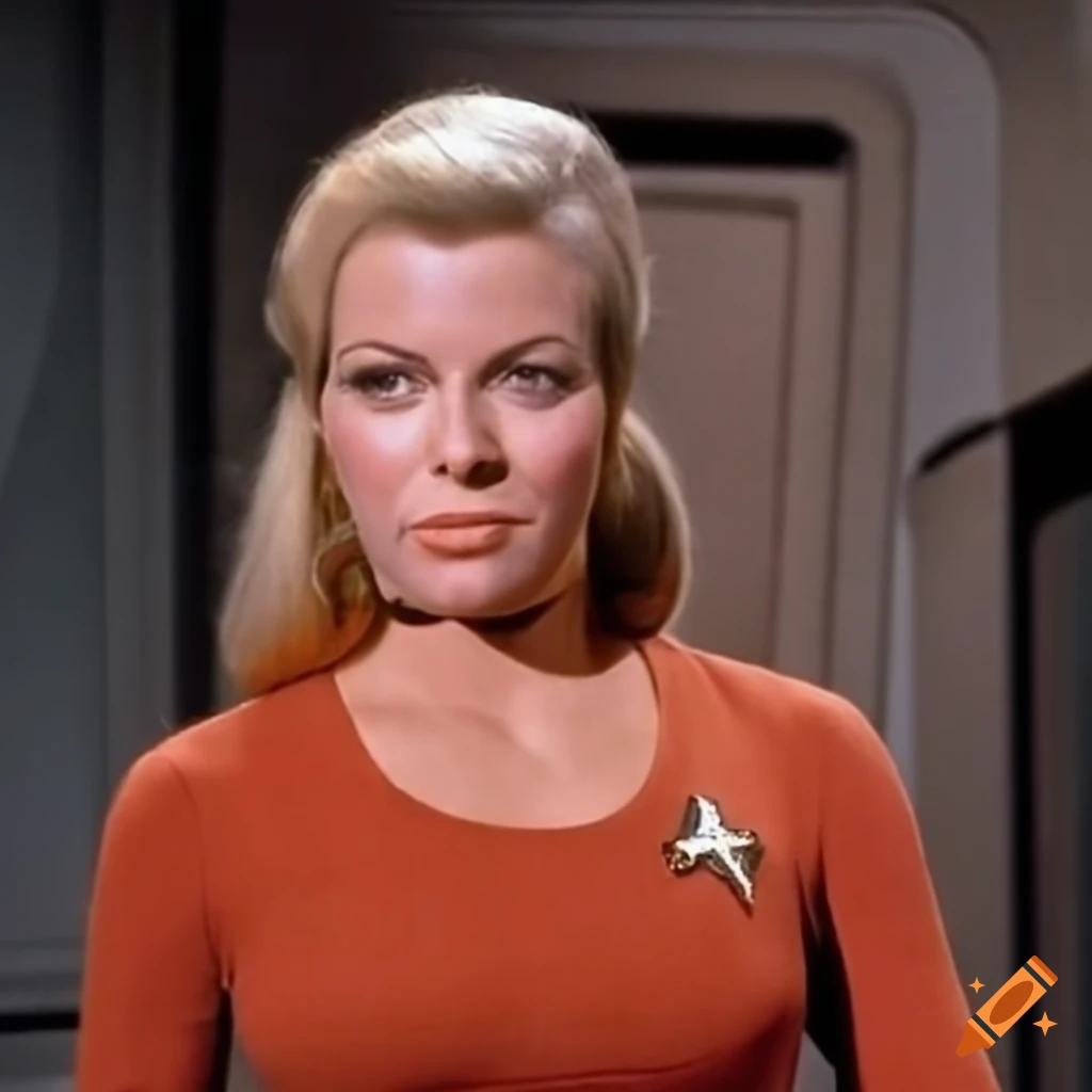 Portrait of a female captain kirk from star trek on Craiyon