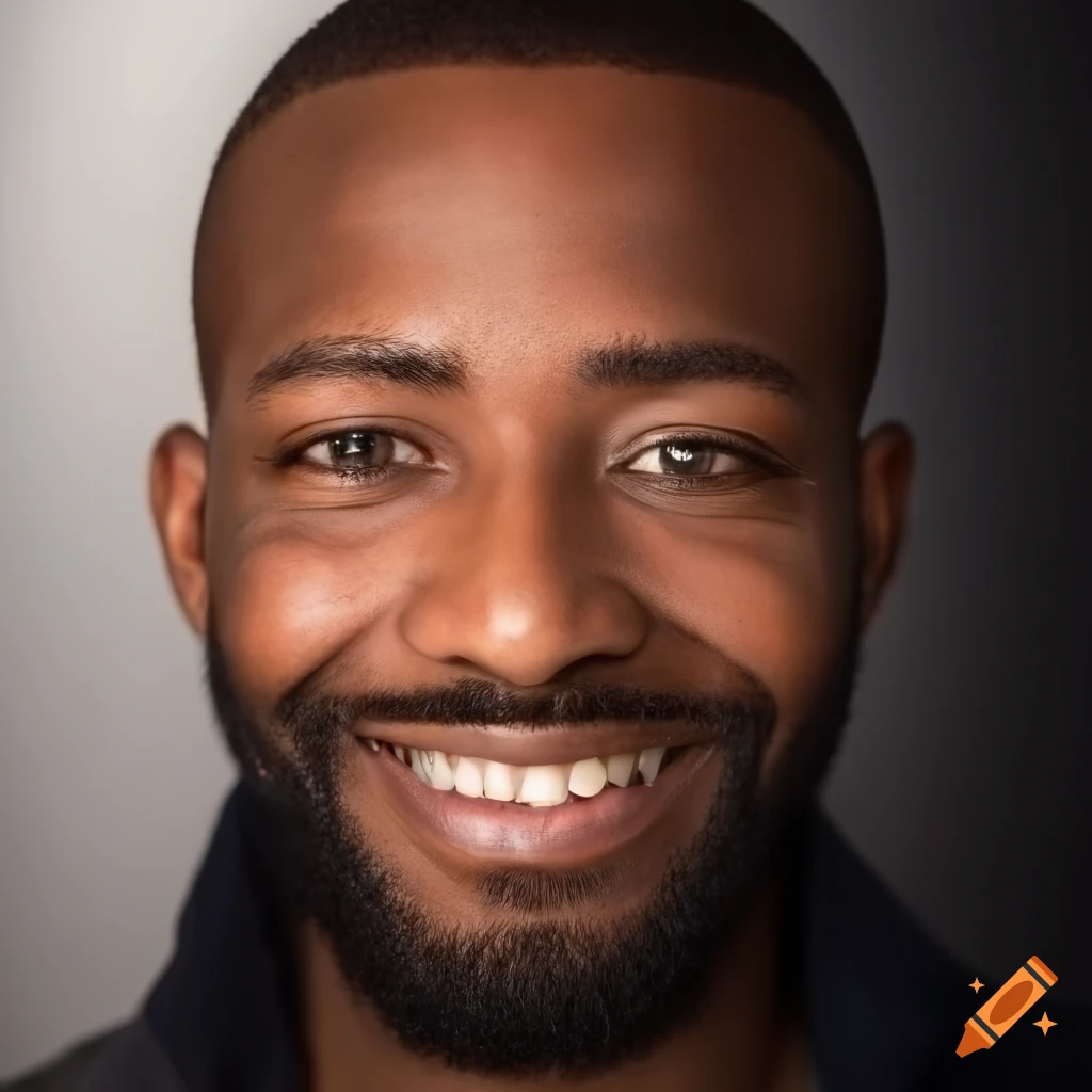 Portrait of a mature black man with stylish beard
