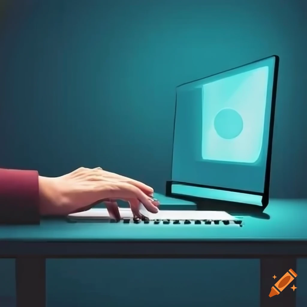 Person throwing a keyboard in the office on Craiyon