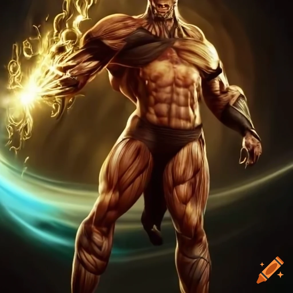 Powerful god with muscular physique on Craiyon