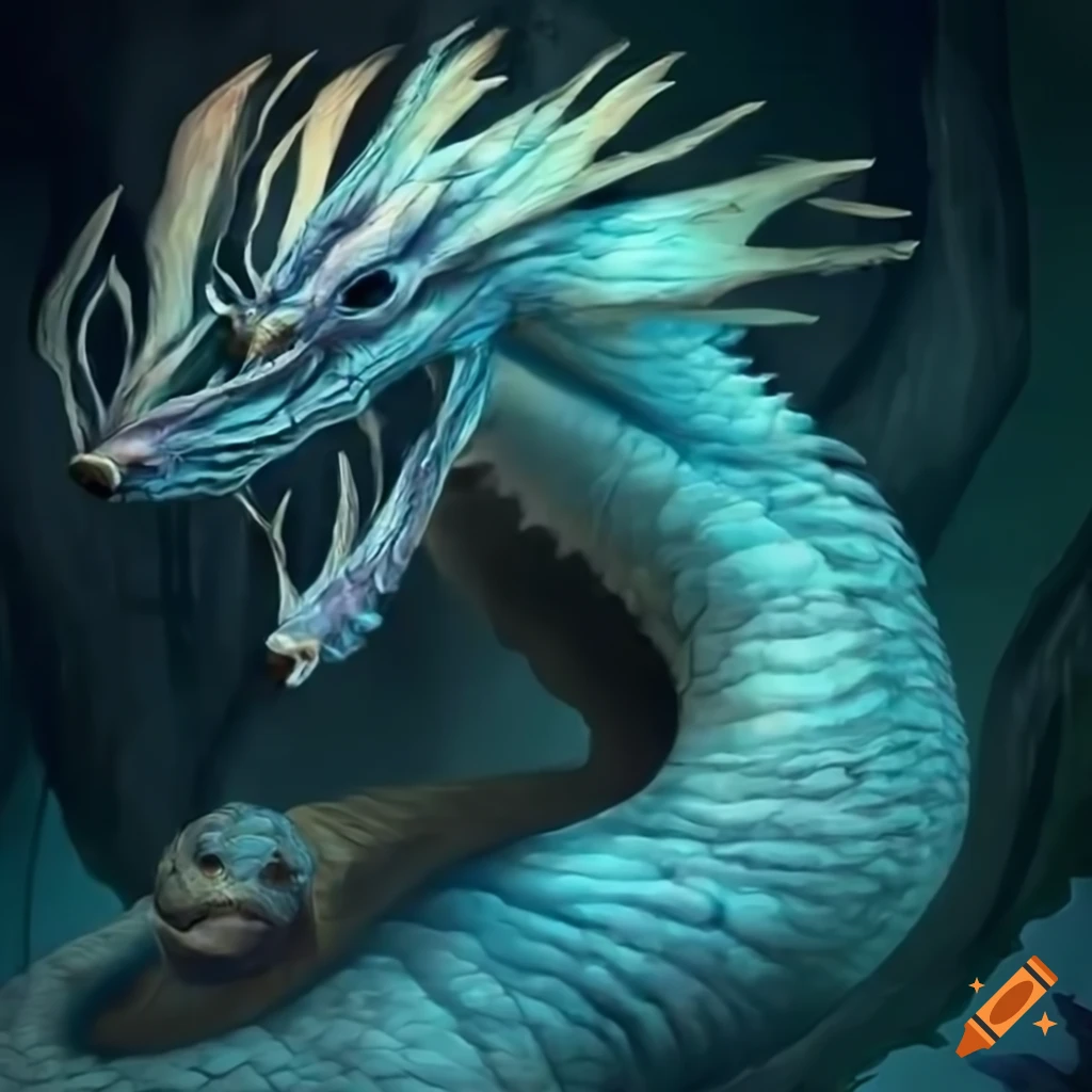 Image of a powerful serpent-like mythical pokémon