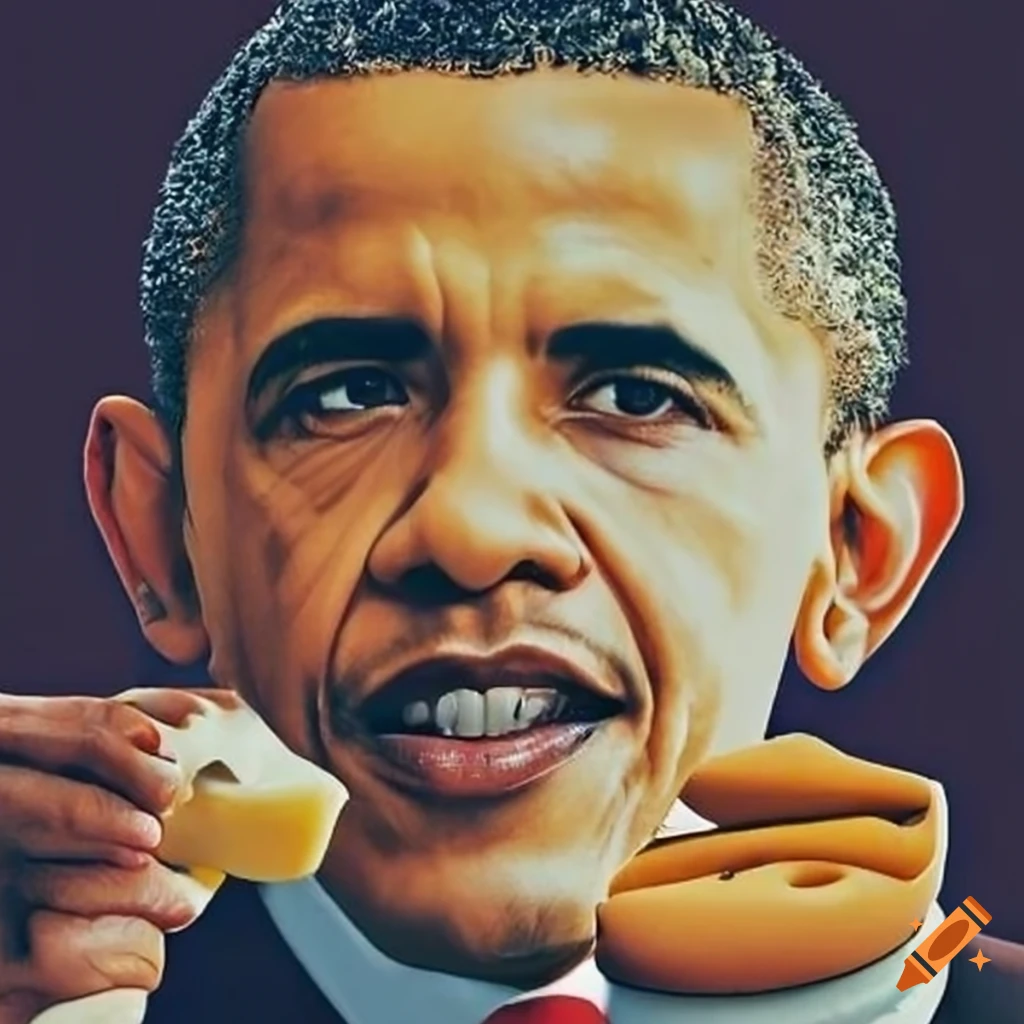 Image of cheese and obama on craiyon