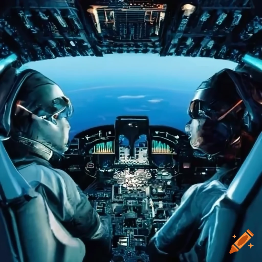 view from the cockpit of a spaceship