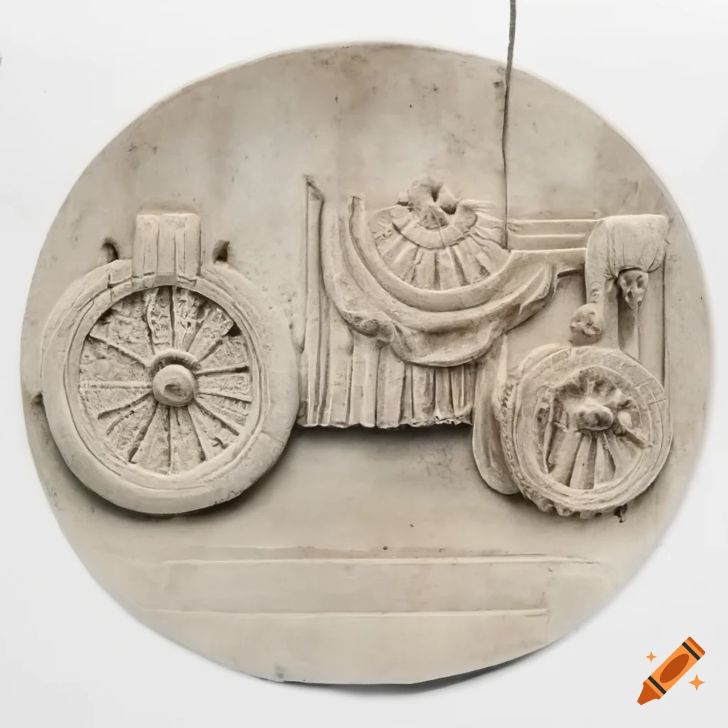 Greek stone relief of a carriage