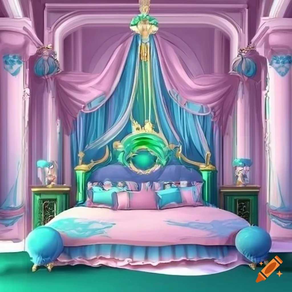Fantasy queen ice bedroom on Craiyon