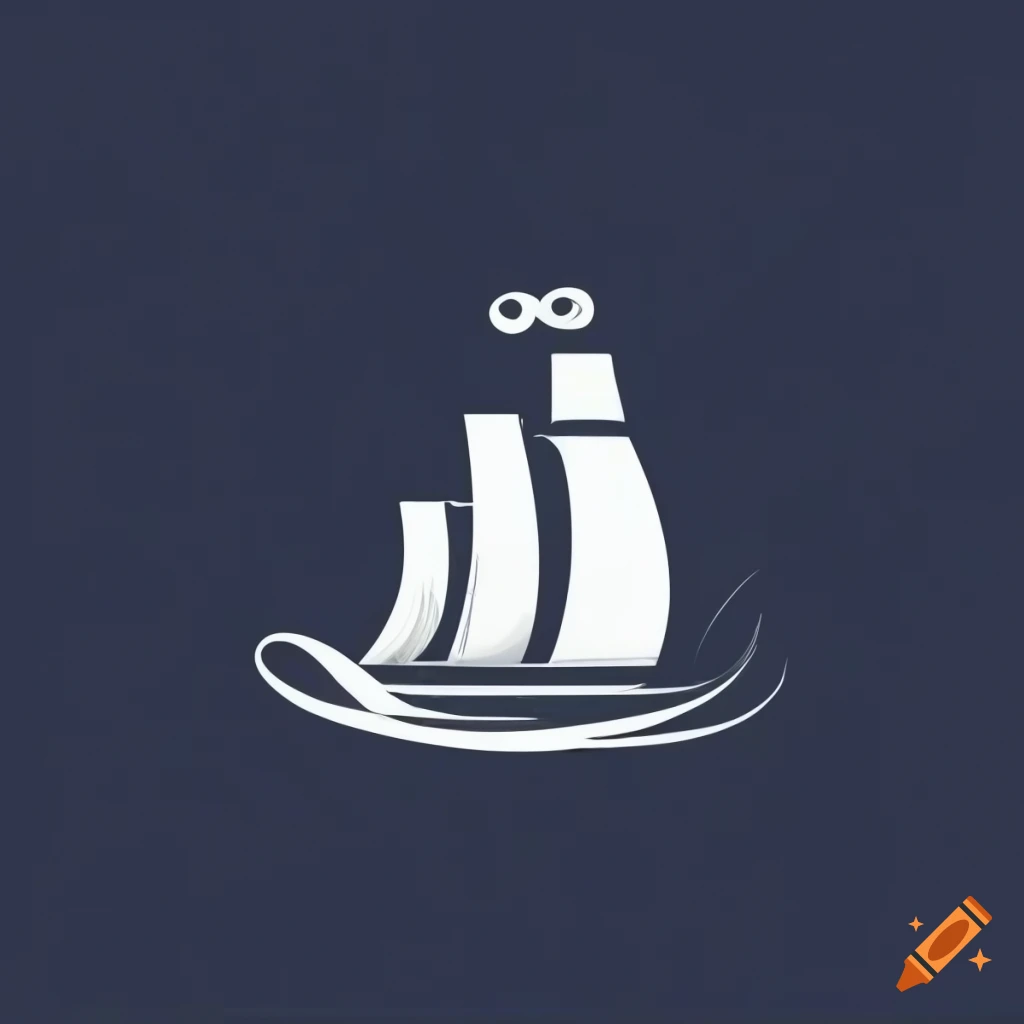 Elegant Logo Design Of A Sail Ship On The Waves On Craiyon
