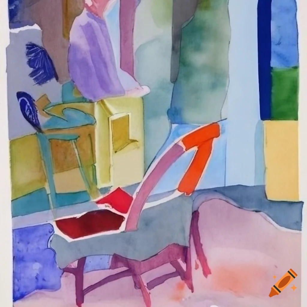 Watercolor painting of a roller coaster on Craiyon