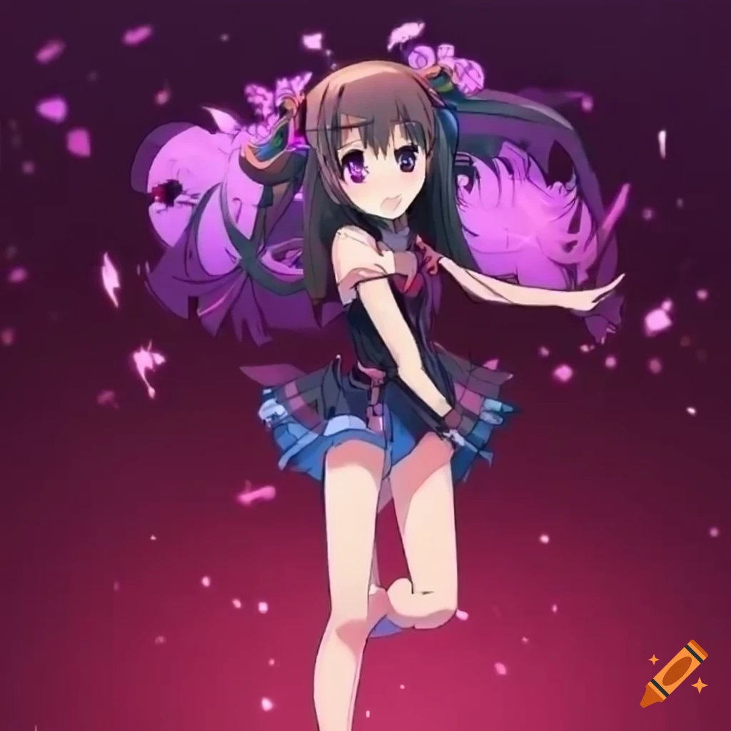 anime girl dancing on stage