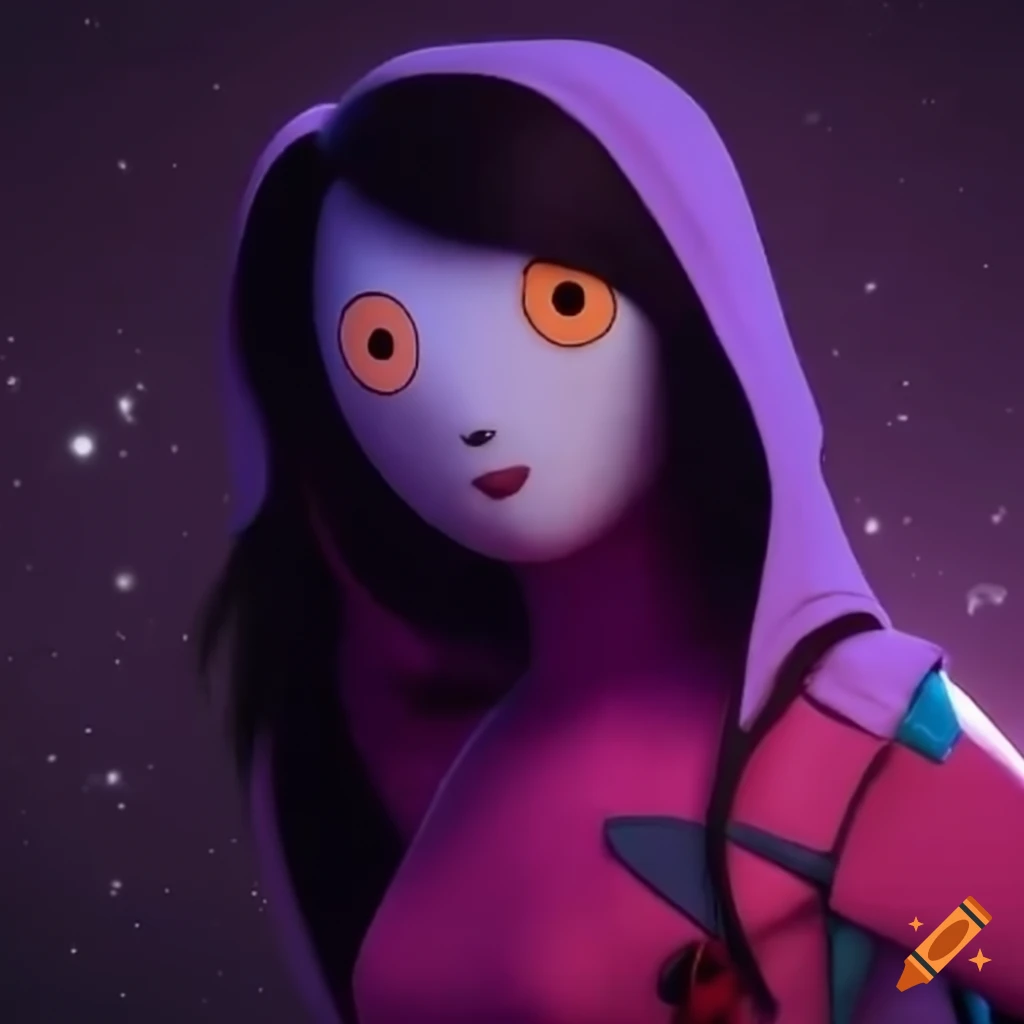 Marceline surfing in space
