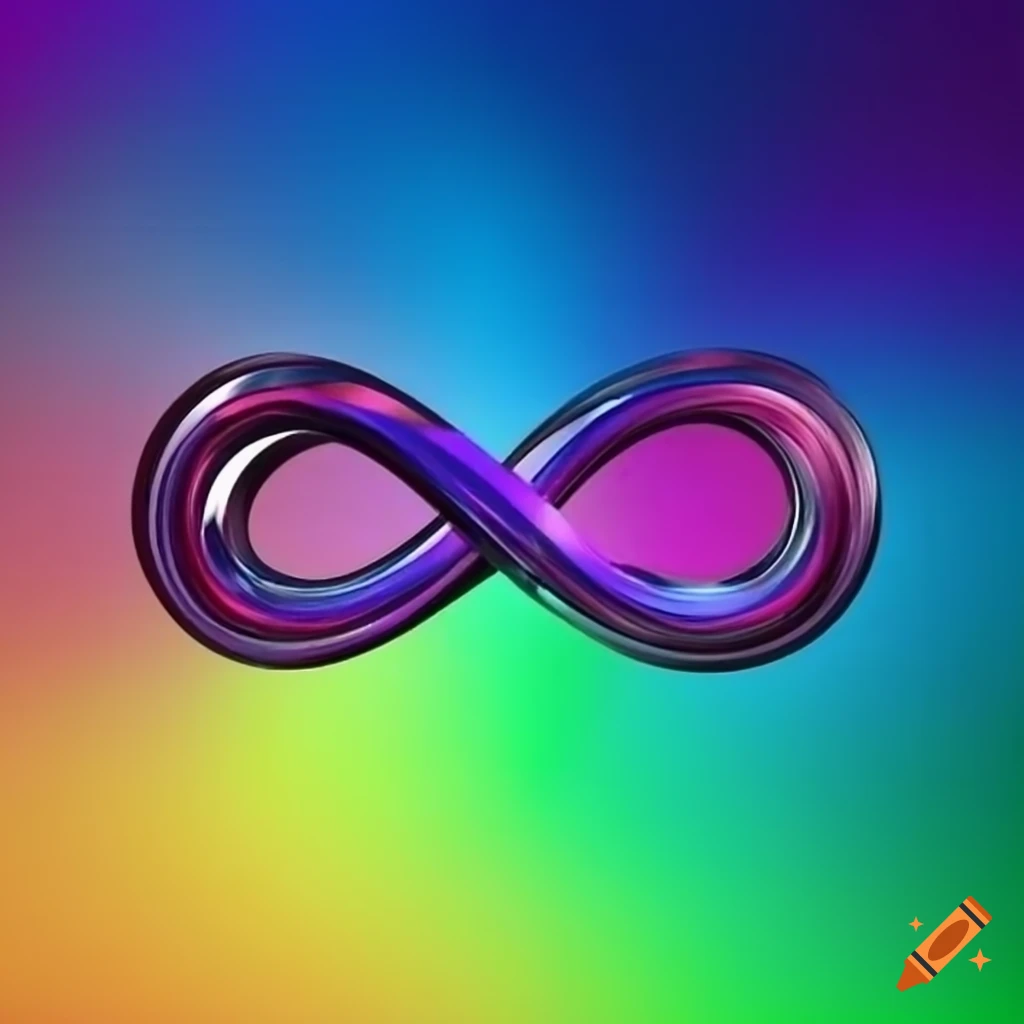 Rainbow infinity symbol