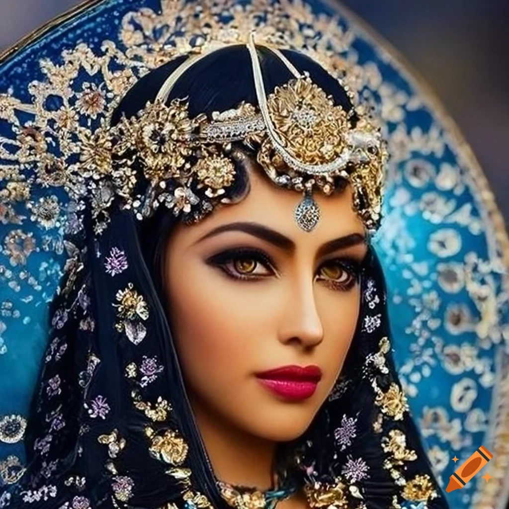 Hyper-realistic portrait of a traditional persian lady on Craiyon